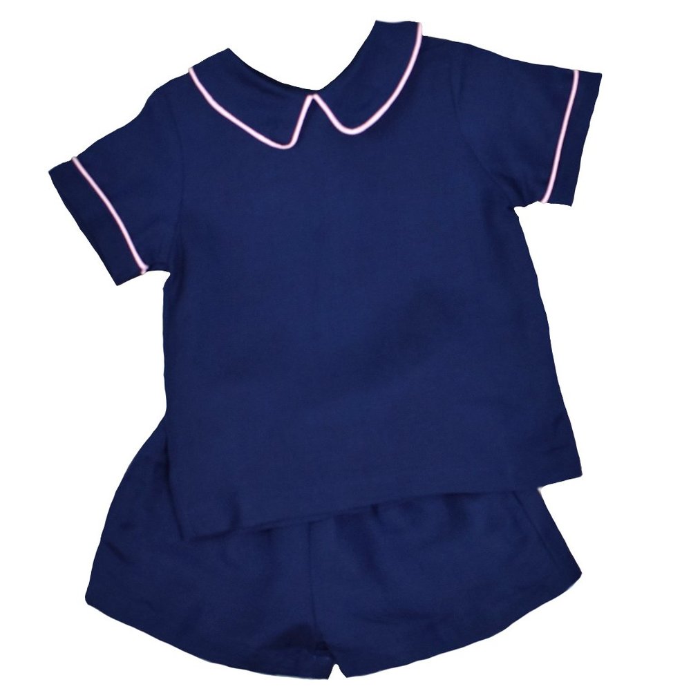 Navy short set
